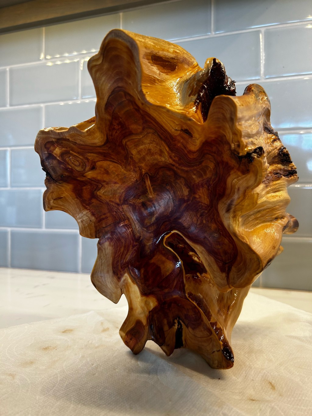 Twisted Juniper Wood Bowl&nbsp;Sculpture